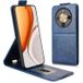 Honor Étui à rabat vertical Honor X70/X9d/Magic8 Lite avec support - Bleu foncé