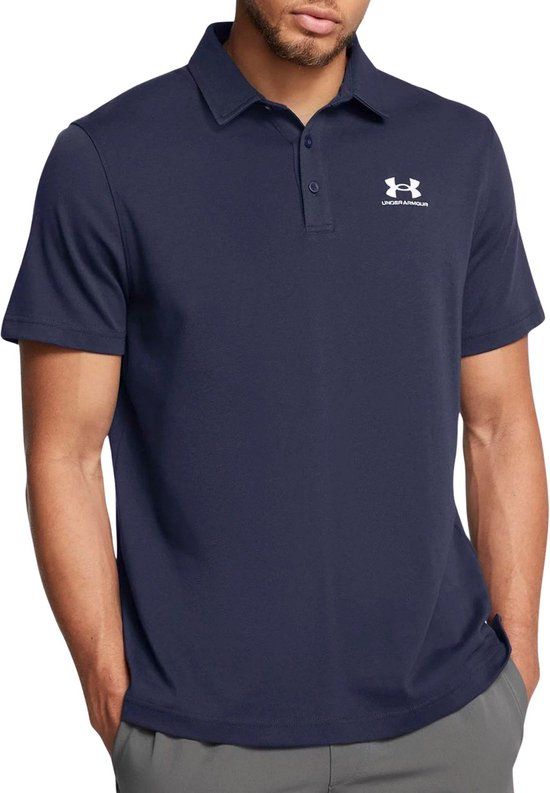 Under Armour Icon Polo Heren - Maat M - Navy - Lange mouw - Mannen