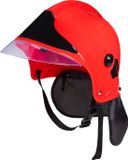 Boland Brandweerhelm - Rood/Zwart - Volwassenen - Unisex
