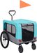 Maison Exclusive - Chien 2-en-1 remorque de vélo et poussette, bleu et gris