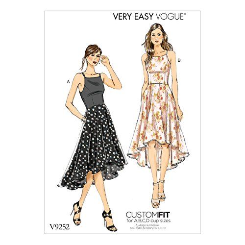 Vogue Patterns 9252 E5 Misses Dress - Sizes 14-22 - Woven Fabric - Multicolor - 15 x 0.5 x 22 cm