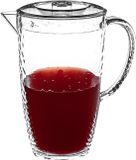 5Five Sapkan/schenkkan karaf met deksel - 2 liter/2000 ml - transparant - kunststof - 20 x 24 cm