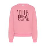 Kaffe Kaffe katoenen sweater met tekst - roze
