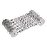 thermohauser Deegsnijder (roestvrij staal), 6-delig, met gladde en gegolfde snijwielen, wielmaat 5,5 cm