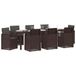 vidaXL Ensemble de salle à manger de jardin avec coussins 9 pcs Brun et anthracite PP