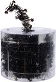 Decoris guirlande de Noël - 2x - avec étoiles - noir - lametta - 700 cm - Décoration de Noël guirlandes