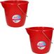Sorbo Seau de nettoyage - Rouge - 12 Litres - 2 Pièces