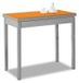 Table de cuisine, métal, orange, dimensions de 80x40 à 80x80 cm