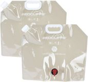 Redcliffs Opvouwbare jerrycan/watertank - 2x - 8 liter - met tapkraantje - camping - Containers