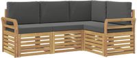 vidaXL - Buiten - bank - set - 4 - st - Wit - en - antracietkleurig - Polyester
