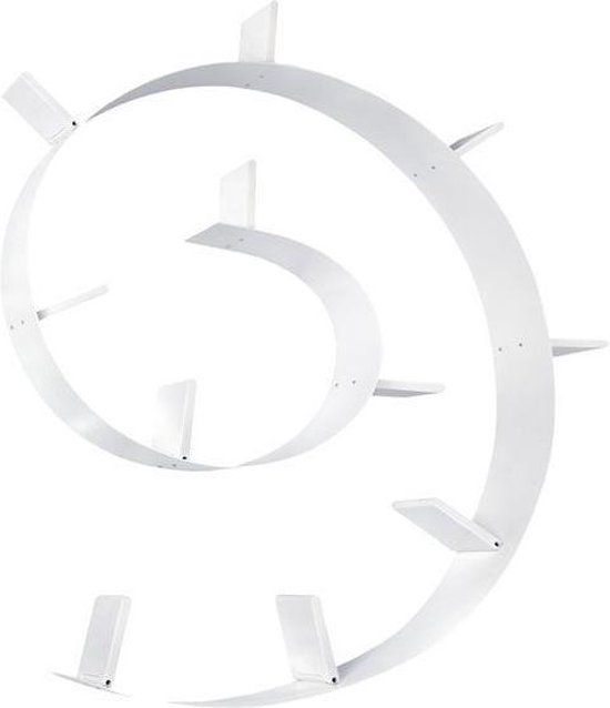 Kartell Bookworm Wandplank 11 Boeksteunen Wit