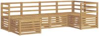 vidaXL - Buiten - bank - set - 6 - st - Wit - Polyester