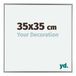 yd. Cadre photo 35x35 cm Plastique Argenté Brillant
