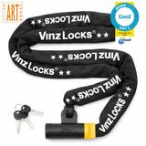VINZ Locks VINZ Salado ART 2 Kettingslot 200 cm Zwart
