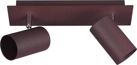 BES LED Trion Mary LED Plafondspot - GU10 - 2-lichts - Rechthoek - Roestkleur - Aluminium