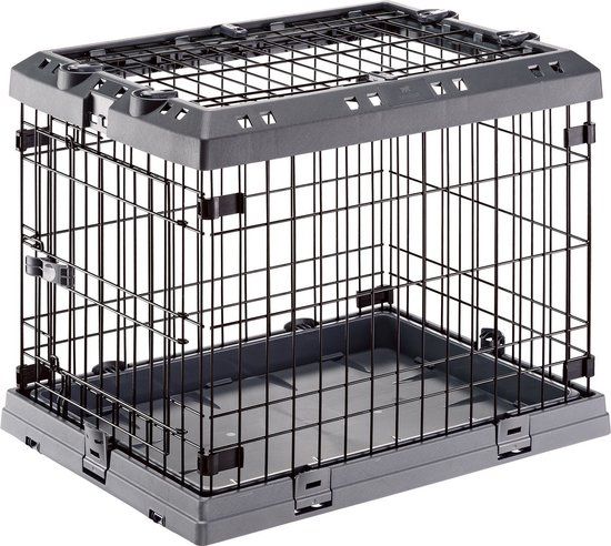 Ferplast Superior Hondenbench Grijs - 62x47x50 cm - XS - Zwart