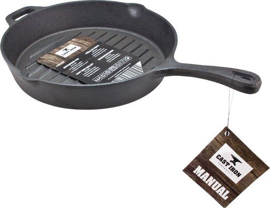Cast Iron Grillpan - ø 26.5 cm - Black - Without Non-stick Coating