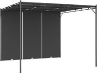 vidaXL Tuinprieel met zijgordijn 3x3x2,25 m Antraciet