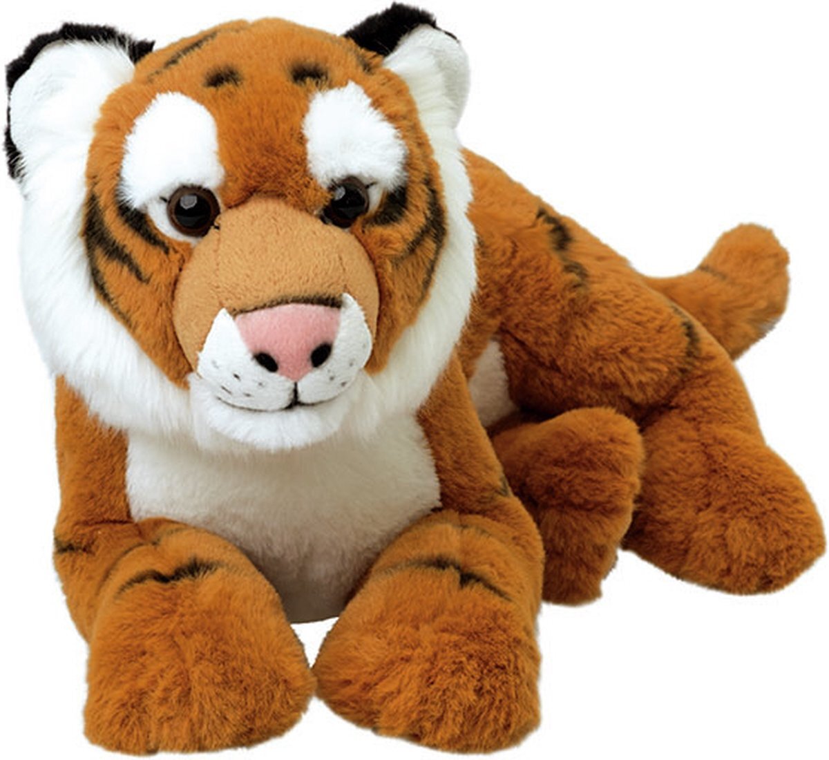 Nature Planet Pluche Bruine Tijger knuffeldier van 48 cm - Speelgoed dieren knuffels cadeau voor kinderen