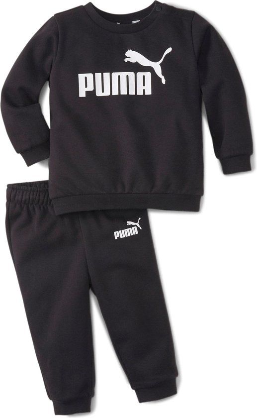 Puma Minicats Essential Trainingspak Unisex - Maat 104 - Zwart - Wit