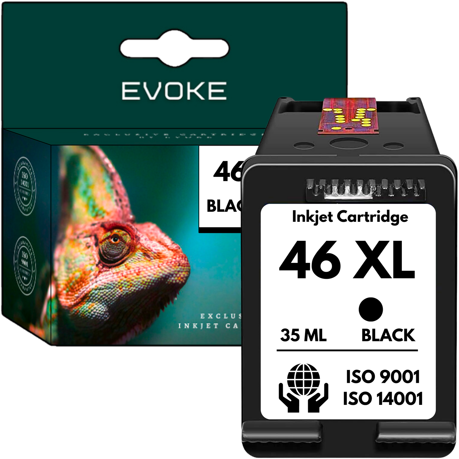 EVOKE HP 46 Zwarte XL-inkt | 35 ml | 1615 pagina's | CZ637AE Deskjet-systeem