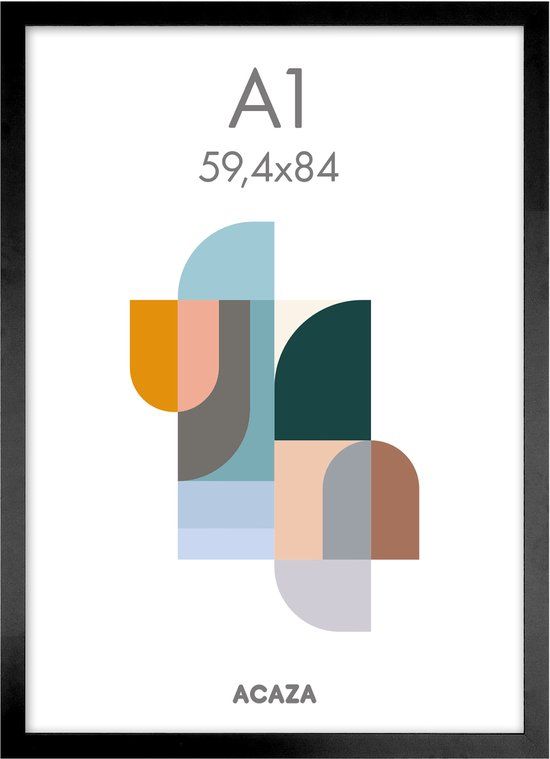 Acaza Madison Fotokader A1 - 59,4 x 84 cm - MDF Hout - Zwart