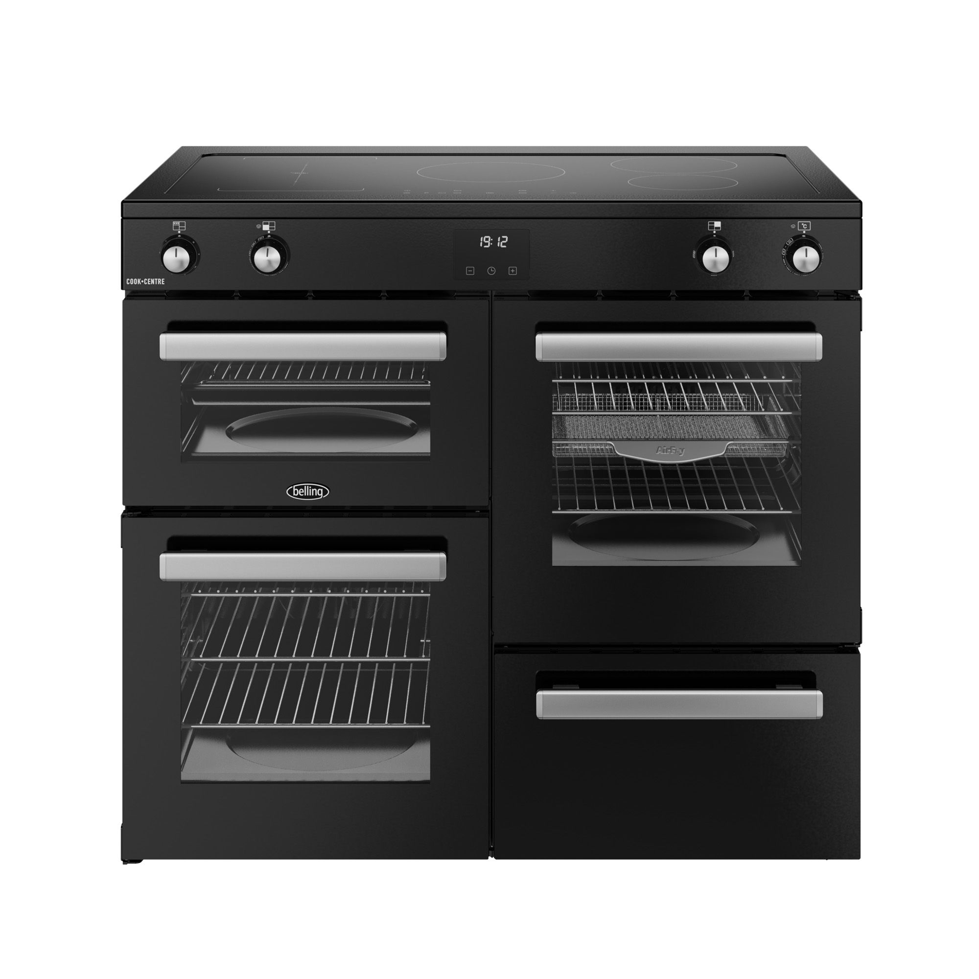 Belling 444411801 Range Cooker - Electric Induction Hob - Black
