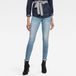 G-Star 3301 Skinny Wmn Dames Jeans 24/32 Katoen Elastomulti-ester Elastaan lt indigo aged