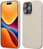 kwmobile Case voor iPhone 15 Pro Max - Slank TPU-Hoesje met Zachte Afwerking - In crème