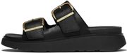 FitFlop Gen-FF Buckle Two-Bar Leather Slides ZWART - Maat 36