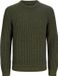Jack & Jones Pull Jjjaxon Knit Crew Neck 12306928 Forest Night/twisted Black Hommes Taille - XL