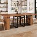 OKWISH Uitschuifbare Eettafel Donkerbruin MDF En Metaal