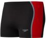Speedo Solid Splice Aquashort Heren - Zwart/Rood - M