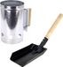 Merkloos Barbecue/BBQ briketten starter met houten handvat - Met kolenschep zwart 37 cm