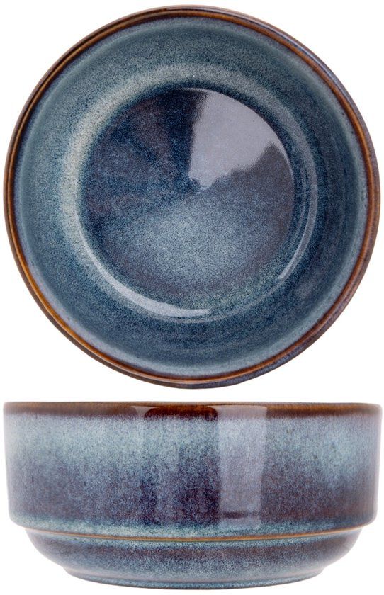 Cosy & Trendy Soepkommen Jade Indigo Blauw Ø 15 cm – Set van 4 – Aardewerk