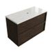 Saniclass Houten Badkamermeubelset - 100x45x63cm - Mat Eiken Charcoal