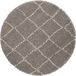 Mint rugs Rond hoogpolig vloerkleed Allure - grijs/crème 120 cm rond