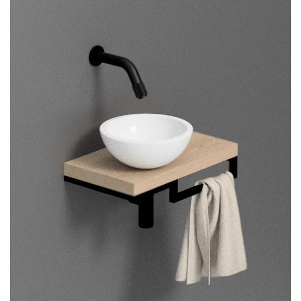 Ink Otello XS waskom 24cm rond porselein mat wit 0300206