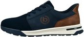 Bugatti Baskets 321-AWP02 Heren Lage Sneakers Donkerblauw/Cognac Leer Synthetisch Kunststof Zool Veters Ademend Logo Lente/Zomer 2026 Maat 42