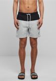 Urban Classics Block Zwemshorts Heren XXL Grijs/Zwart