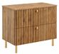 3xE living Meuble de salle de bain Debout sous lavabo 80 cm, 2 tiroirs, Chêne Craft Or + Plan de toilette Chêne Craft, Poignées dorées, Pieds dorés, 80 x 44,4 x 73,6 cm