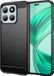 Techsuit Carbon Silicone Back Cover hoesje voor HONOR X8b - Zwart