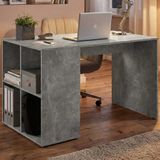 FMD Bureau met zijschappen 117x73x75 cm betonkleurig