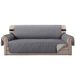 BellaHills Bankhoes voor 3-zits, waterdicht, omkeerbaar, met elastische riemen, antislip, voor kinderen, huisdieren (bank, grijs/beige)