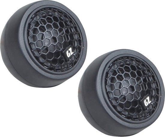 Ground Zero GZTT 20S - 20mm Tweeter Speakers - 80W - 4 Ohm - Black - Pair