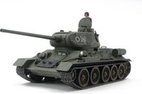 Tamiya T34/85 radiografisch bestuurbaar model Tank Elektromotor 1:48
