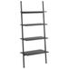 VidaXL Ladderrek met 4 schappen 64x34x150,5 cm zwart