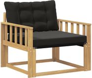 vidaXL - Buiten - bank - set - Massief - Acaciahout - en - Textilene - Wit