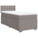 VidaXL Boxspringbed met matras, taupekleurig, 120x190 cm, met stoffen bekleding
