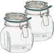 5Five Weckpot/inmaakpot Jarro - 2x - 500 ml - glas - beugelsluiting - D11 x H14 cm